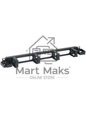 ITK CO05-1M6R Кабельный органайзер 1U 2 боковых горизонт. и 4 вертик. кольца, черный