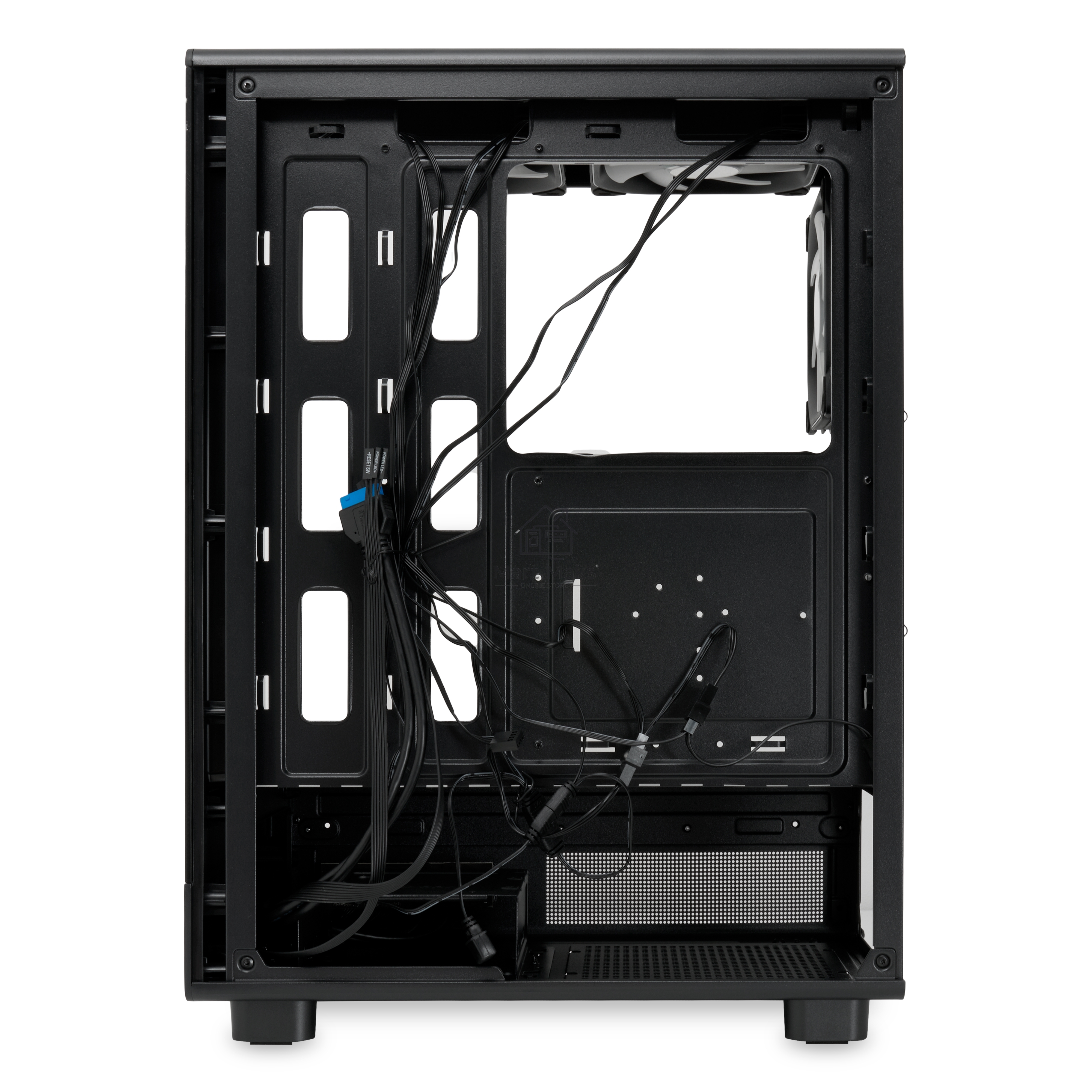 Компьютерный корпус  HSPD F510, Panoramic Mid Tower, черный, TG, 0.5 SPCC, 3x120mm ARGB ATX, mATX, mITX 180/280/160mm 1x2.5