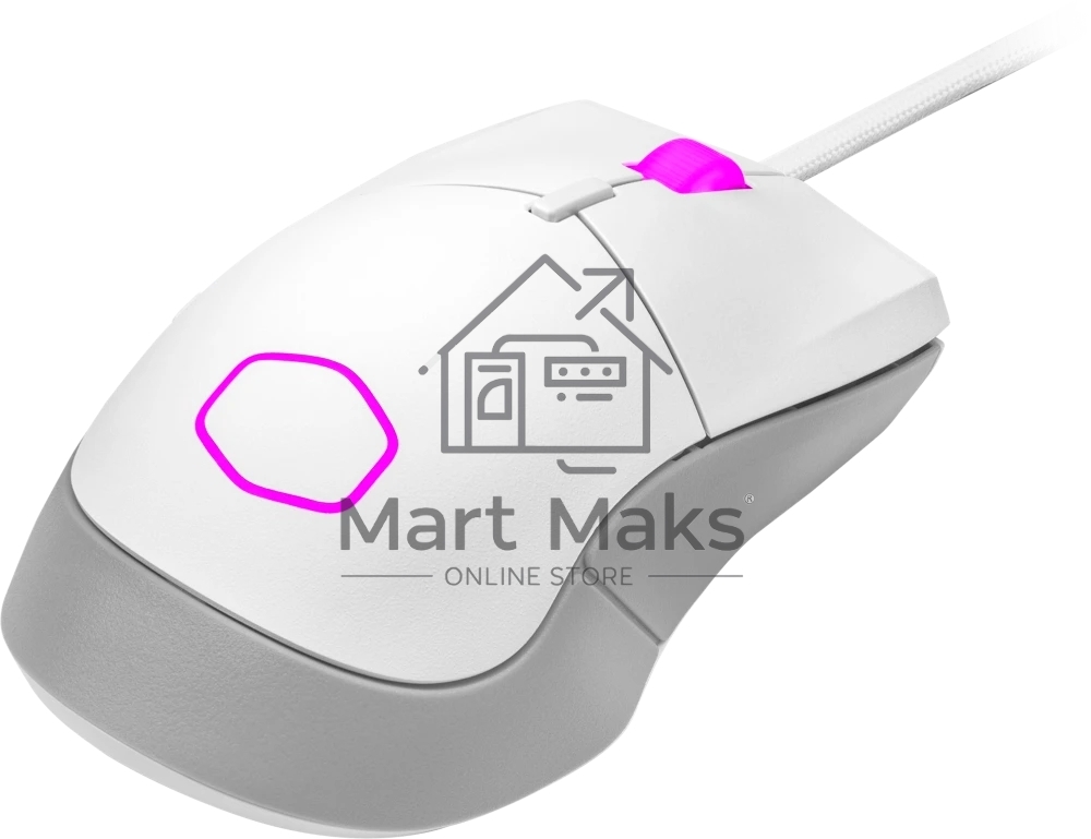 Мышь проводная Cooler Master MM-310-WWOL1 белый, 12000 dpi, USB Type-A, кнопки - 6