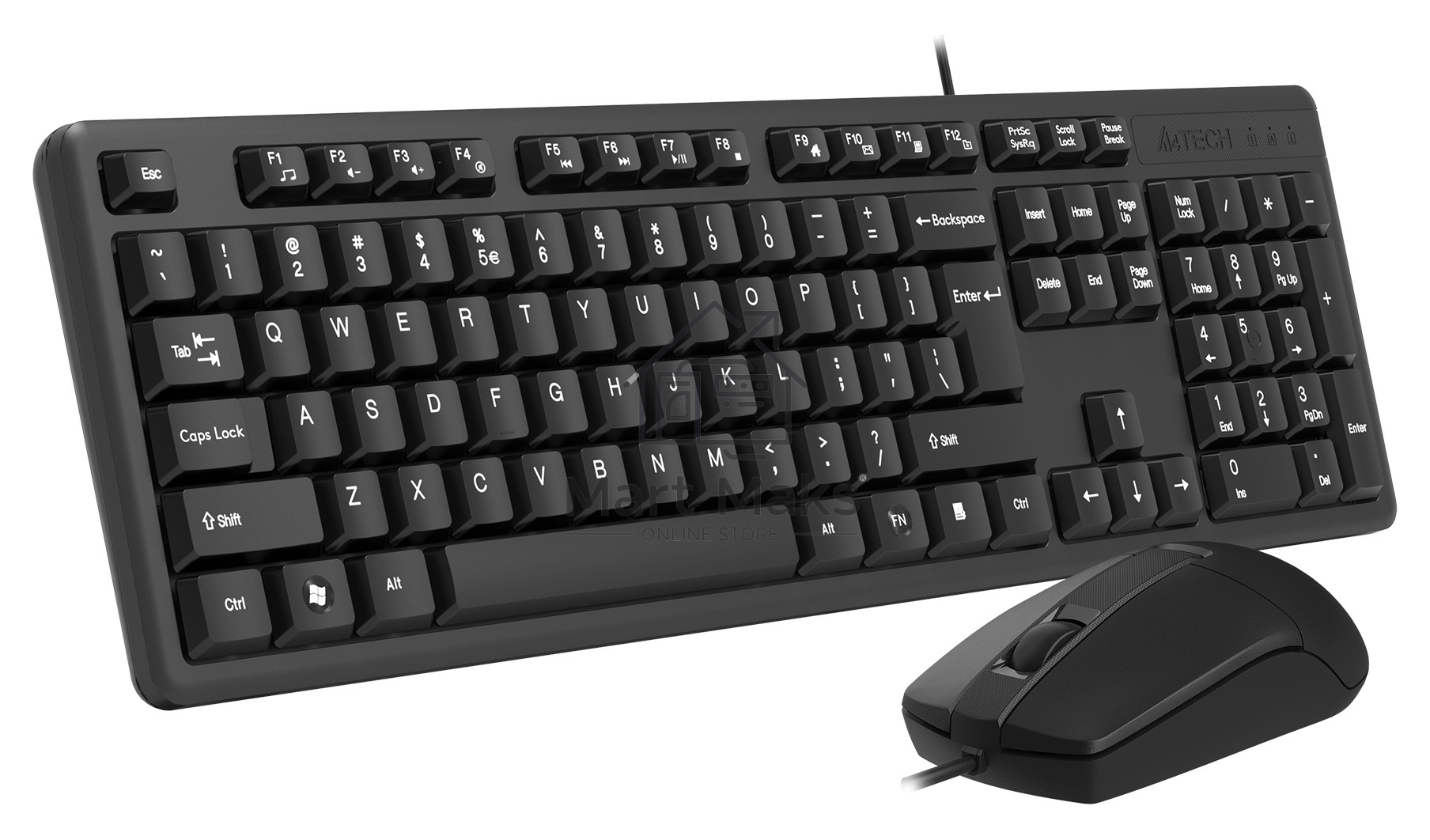Клавиатура + мышь A4Tech KK-3330S клав:черный мышь:черный USB