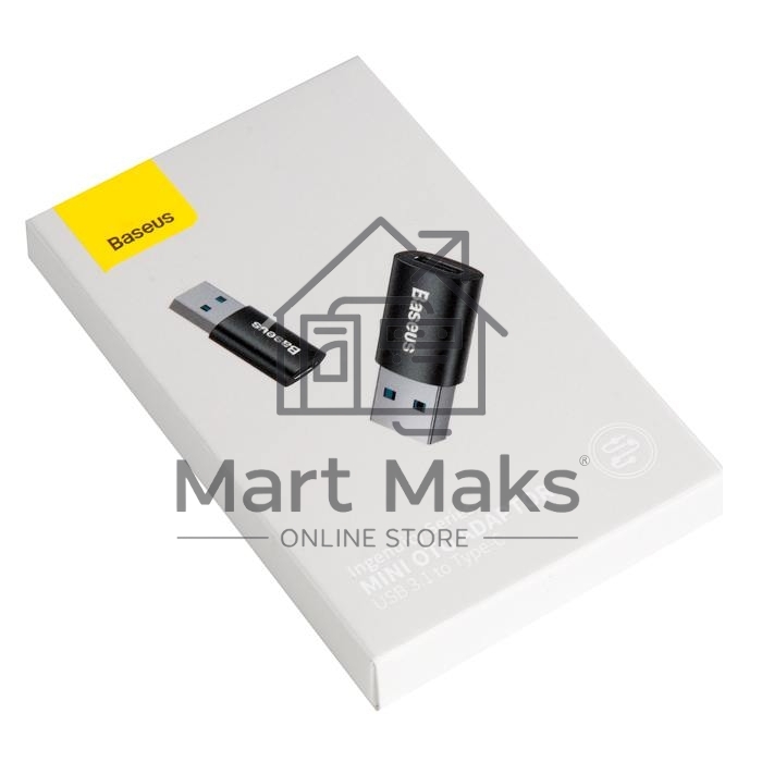 Переходник BASEUS Ingenuity Series Mini OTG, USB-A 3.1- Type-C, черный