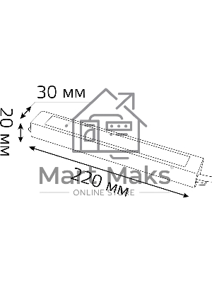 Блок питания для светодиодной ленты пылевлагозащищенный GAUSS 30W 12V IP67