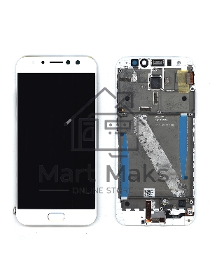 Дисплей для Asus Zenfone 4 Selfie Pro ZD552KL белый с рамкой