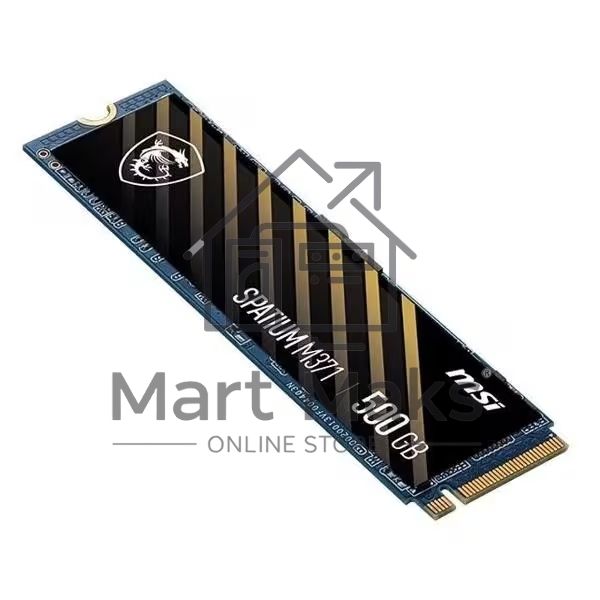 Накопитель SSD MSI 500GB SPATIUM M371 M.2(22x80mm), NVMe, PCIe 3.0 x4, 3D TLC, R/W 2200/1150, IOPs 60 000/200 000, TBW 110, DWPD 0.12