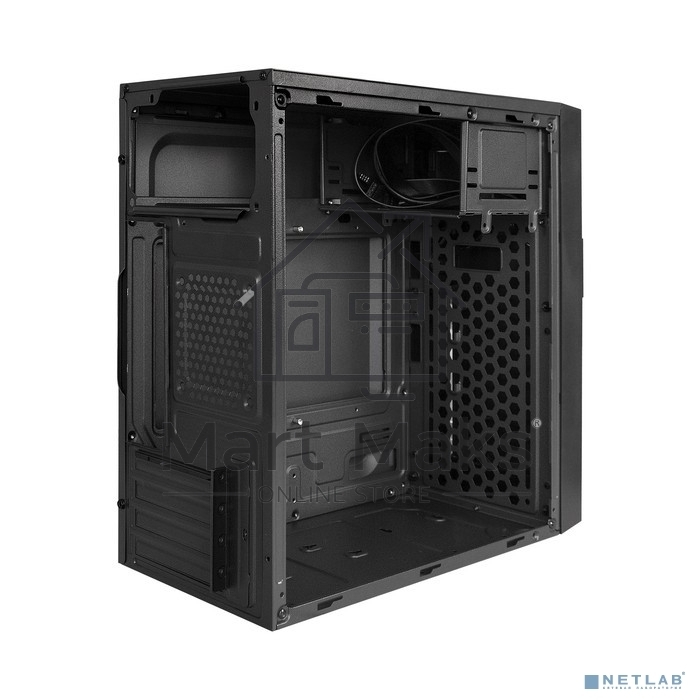 Компьютерный корпус Minitower ExeGate EX291141RUS BAA-105-01AAA400 (mATX, БП AAA400 с вент. 8см, 2*USB, аудио, черный)