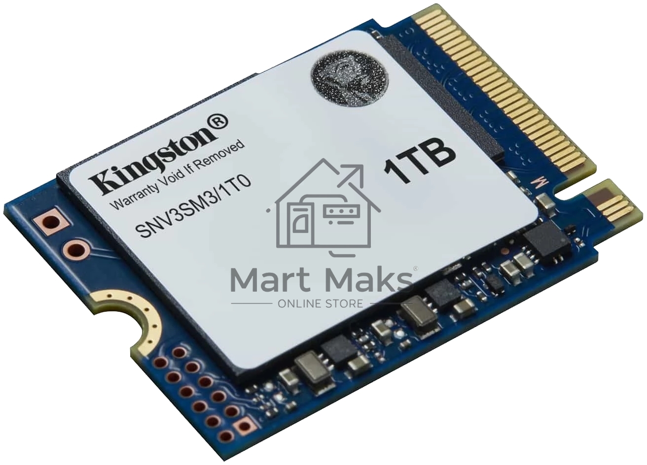 Твердотельный накопитель Kingston SSD NV3, 1000GB, M.2(22x30mm), NVMe, PCIe 4.0 x4, 3D TLC, R/W 6000/4000MB/s, TBW 320, DWPD 0.2 (60 мес)