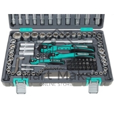 Набор инструментов Stels 141141/4'' 3/8'' 1/2'' cr-v s2 усиленный кейс 151 предм.