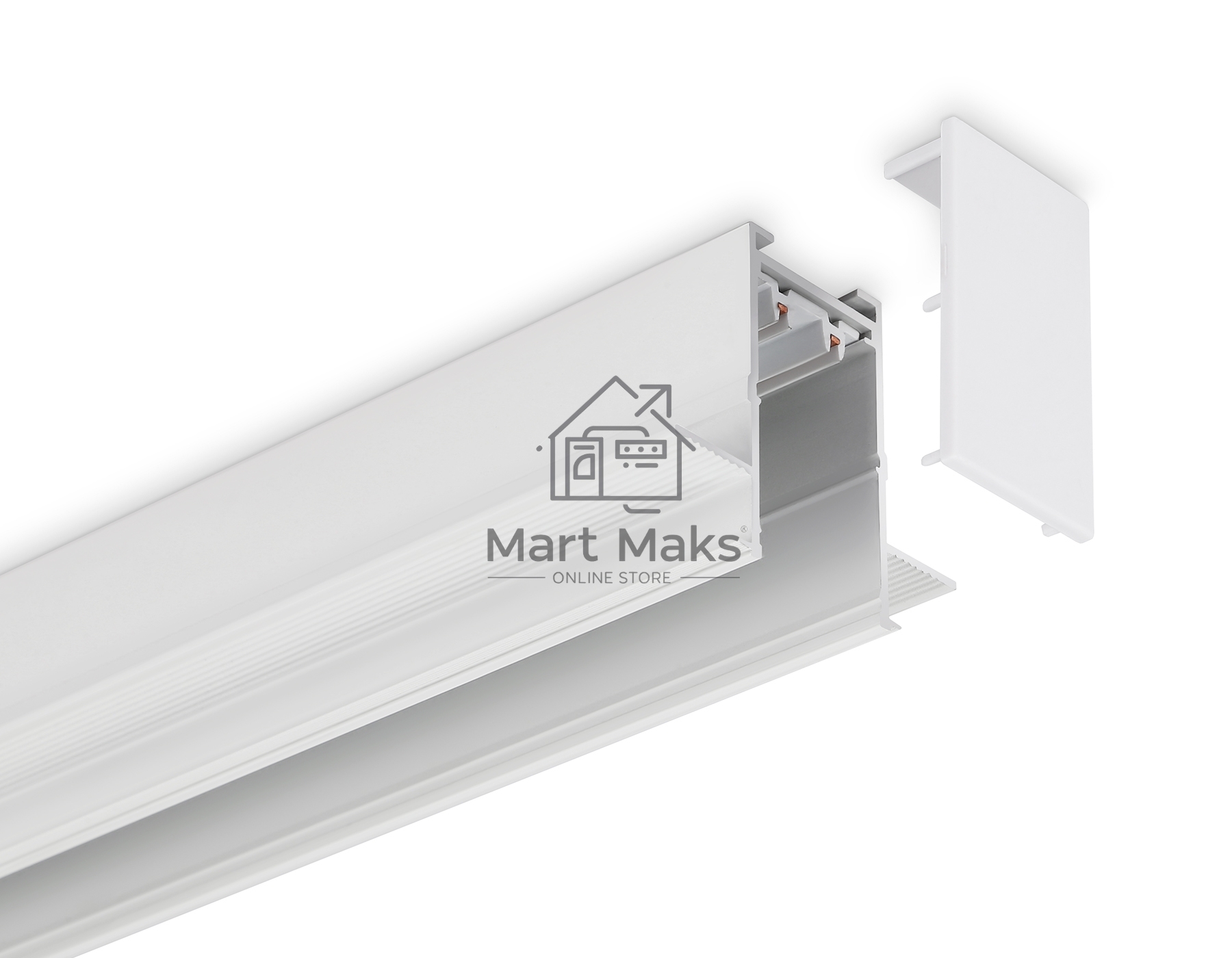 Шинопровод встраиваемый Ambrella light GL1011 WH белый IP20 220V 3000*62.5*56