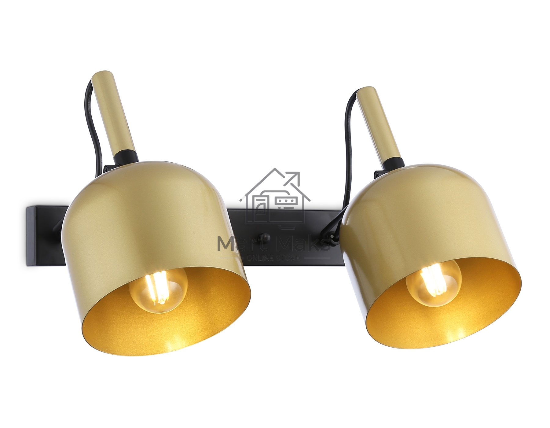 Светильник Ambrella light TR97106/2 GD/BK золото/черный E27*2 max 40W D130*223*273