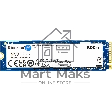 Накопитель SSD Kingston NV3, 500Gb, M.2 2280, PCIe 4.0 x4, NVMe, R/W 5000/3000
