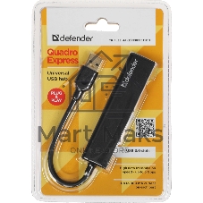 Концентратор USB Defender Quadro Express, USB 3.0, USB 4 порта, USB