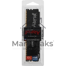 Оперативная память Kingston Fury Beast, DDR5, 32GB (1x32GB), 6000MHz, CL30, DIMM, с радиатором, черный