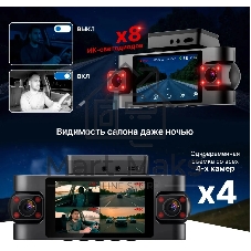 Видеорегистратор TrendVision Proof 360 GPS Ultra черный 2Mpix 2160x3840 2160p 150гр. GPS SigmaStar SSC8838G