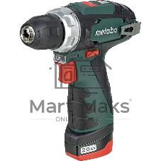 Дрель-шуруповерт Metabo PowerMaxx BS, 12 В, 2 Ач, 34 Нм, щеточный