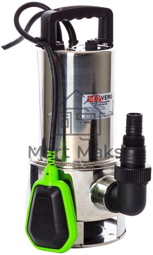 Насос садовый дренажный RedVerg RD-DPS750/35S 750Вт 16500л/час