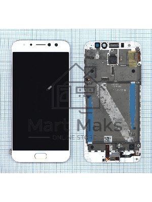 Дисплей для Asus Zenfone 4 Selfie Pro ZD552KL белый с рамкой