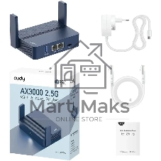 Маршрутизатор Cudy TR3000, AX3000, 2,5 Gbит/с (WAN) + 1 Gbит/с (LAN)1 USB3.0, MU-MIMO, Mesh (TR3000)
