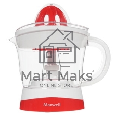 Соковыжималка Maxwell MW-1109(W) белый/красный, цитрусовая, 25 Вт, 700 мл, механическое