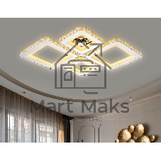 Потолочный светодиодный светильник Ambrella light FA1726/4 CH хром 3000K/4200K/6400K 108W 690*550*100 (ПДУ РАДИО 2.4G)