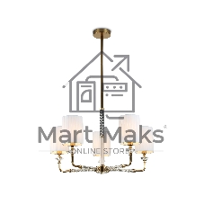 Люстра Ambrella light LH71500/5 BS/FR латунь/белый матовый E14*5 max 40W D680*640
