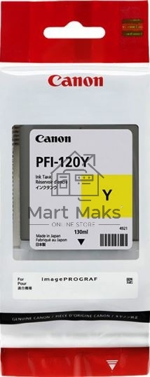 Картридж струйный Canon PFI-120 Y 2888C001 желтый (130мл) для Canon Canon imagePROGRAF TM-200/205