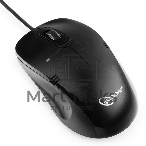 Мышь проводная Gembird MOP-100 черный, 1000 dpi, USB, кнопки - 3