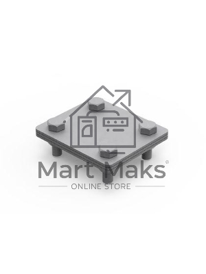 Соединитель полоса-полоса 25-40мм с разделит. пластиной 100х100мм ДКС NG3106