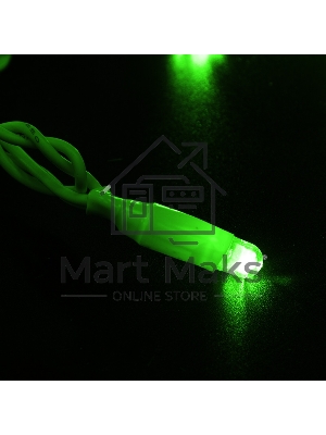 Гирлянда Neon-night Нить 10м, с эффектом мерцания, белый ПВХ, 24В, Зеленый