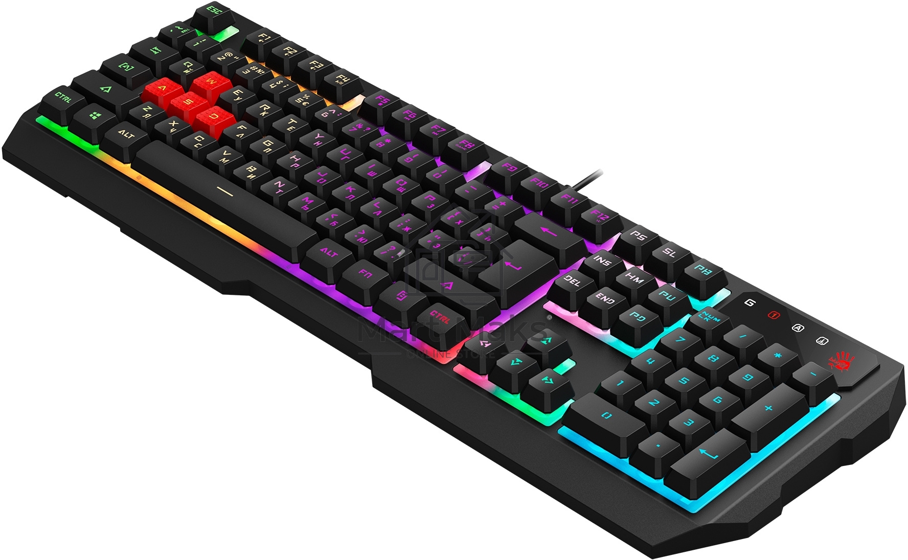 Клавиатура + мышь A4Tech Bloody B1700 клав:черный мышь:черный USB LED (B1700 ( B140N +ES7 + BP-50M))