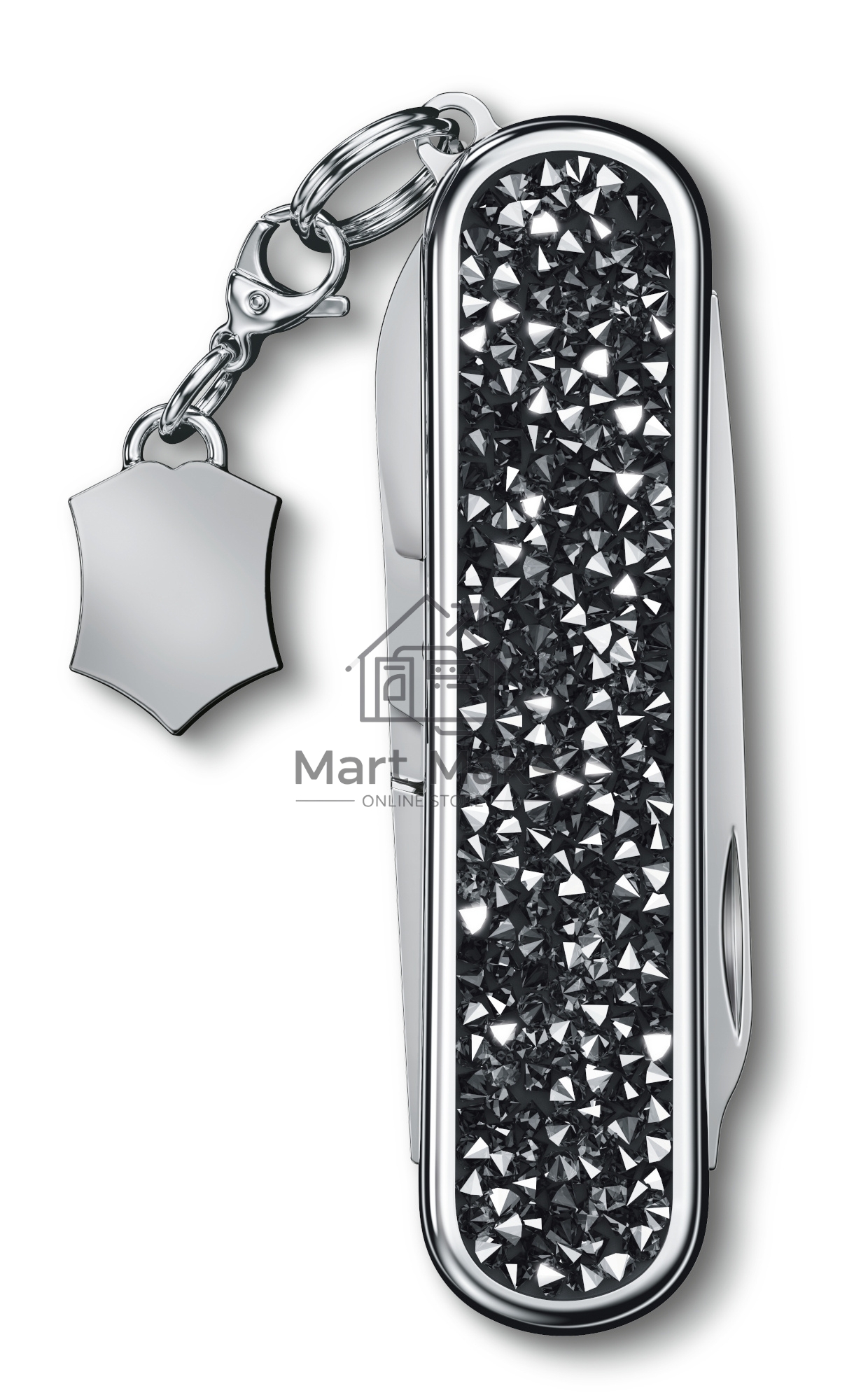Нож перочинный Victorinox Classic Brilliant Crystal (0.6221.35) 58мм 5 функций черный/серебристый подар.коробка