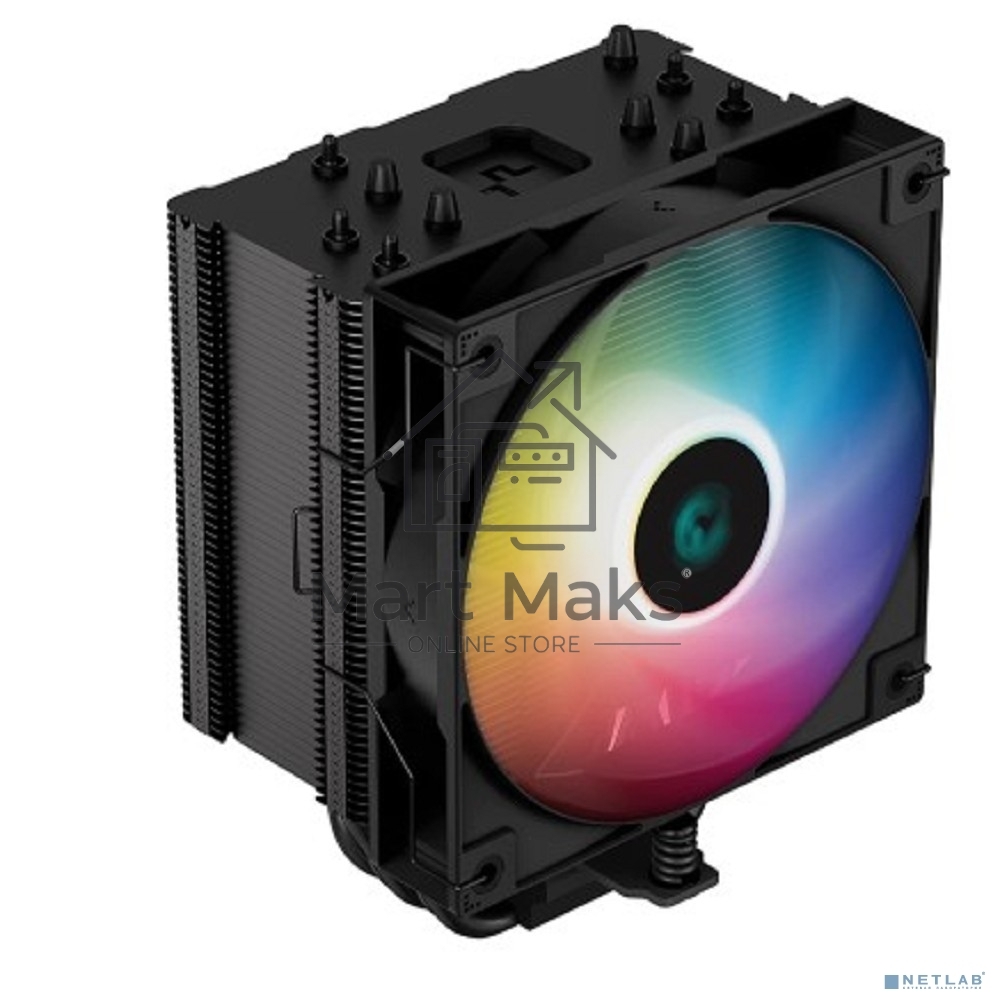 Кулер для процессора DEEPCOOL AG500 BK ARGB черный, 120 мм, алюминий/медь, 1850 об/мин, 29.4 дБ, 4 pin, 240 Вт, 155 мм
