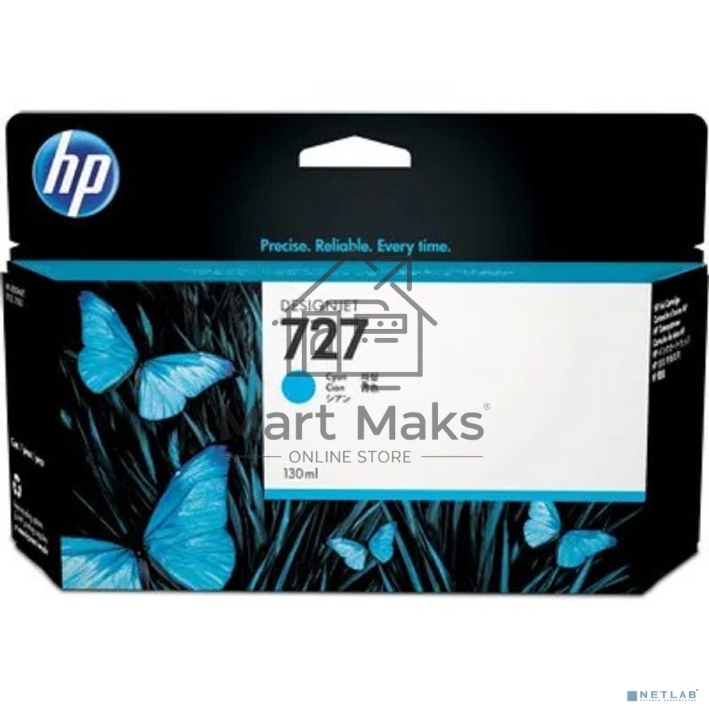 Картридж струйный HP 727 B3P19A голубой для HP DJ T920/T1500 (130мл)