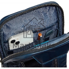 Рюкзак слинг мужской Piquadro Blue Square CA6589B2/BLU2, кожа, темно-синий