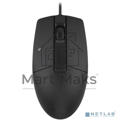 Мышь проводная A4Tech OP-335S черный, 1200 dpi, USB, кнопки - 3