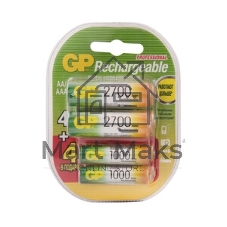 Аккумулятор GP 270AAHC АА+100AAAHC AAA NiMH 2650mAh (4шт)