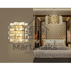 Настенный светильник Ambrella light LH41014/2 BS/CL латунь/прозрачный E14*2 max 40W 300*190*270