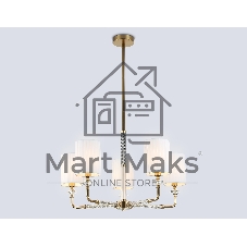 Люстра Ambrella light LH71500/5 BS/FR латунь/белый матовый E14*5 max 40W D680*640