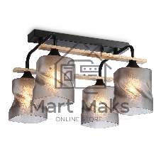 Светильник Ambrella light TR3033249/4 BK/WD черный/дерево E27/4 max 60W 340*340*245