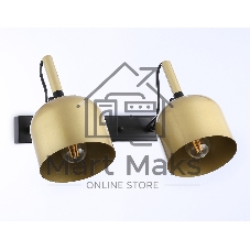 Светильник Ambrella light TR97106/2 GD/BK золото/черный E27*2 max 40W D130*223*273