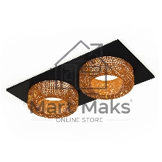Комплект встраиваемого светильника Ambrella light XC7636024 SBK/CF черный песок/кофе MR16 GU5.3 (C7636, N7195)