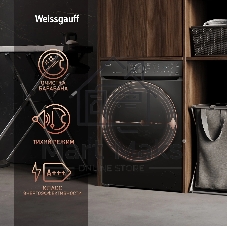 Стиральная машина Weissgauff WM 59411 Direct Drive Inverter Steam Matt Black черная, загрузка фронтальная 11кг, 1400 об/мин., класс: A+++