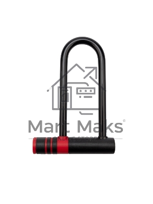 Замок-скоба U-образазный 15х21 см черный