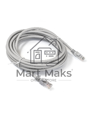 Патч-корд LSZH ExeGate EX290422RUS UTP-RJ45-RJ45-5e-10M-LSZH-GY, UTP, cat.5e, 10м, серый