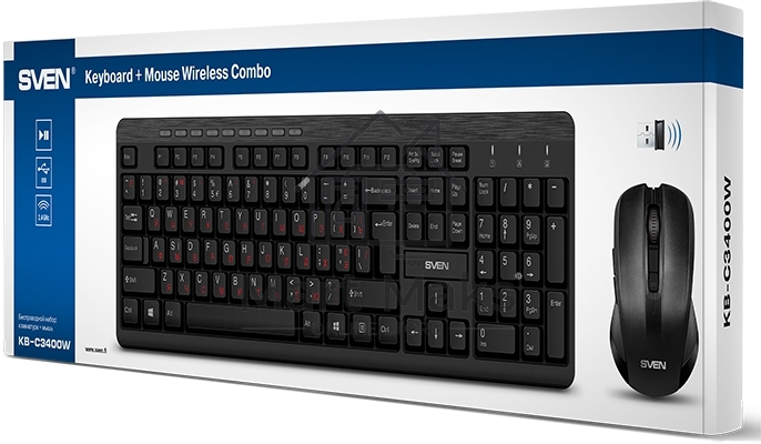 Беспроводной набор SVEN KB-C3400W клавиатура+мышь