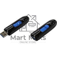 Флешка USB Transcend JetFlash 790 (TS256GJF790K), 256Gb, USB 3.1, R/W 90/40, черный/синий