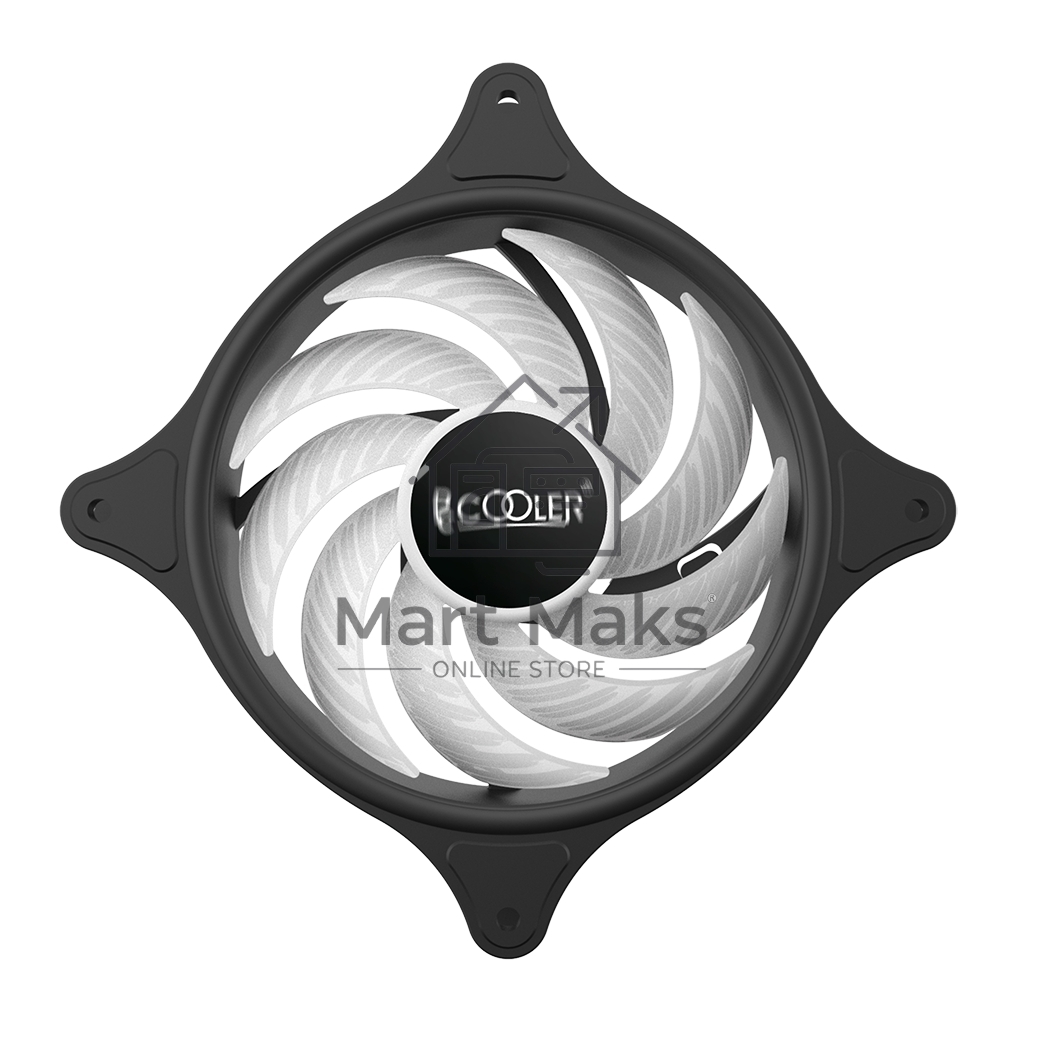 Вентилятор для корпуса PCCooler FX 120 ARGB черный, 120 мм, 2000 об/мин, 33.2 дБ, 4 pin
