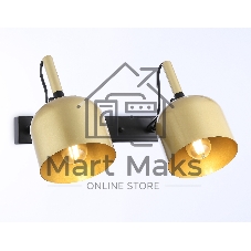 Светильник Ambrella light TR97106/2 GD/BK золото/черный E27*2 max 40W D130*223*273