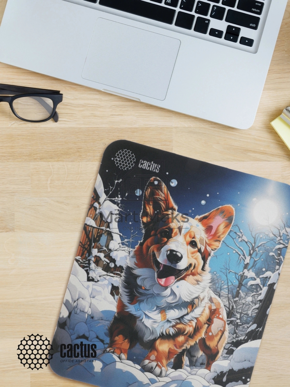 Коврик для мыши Cactus Corgi рисунок 300x250x3мм (CS-MPC-D13M)