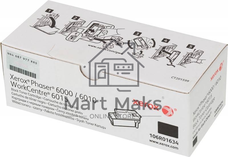 Картридж лазерный Xerox 106R01634 черный для Xerox Ph 6000/6010N/WC 6015 (2000 стр.)(Channels)