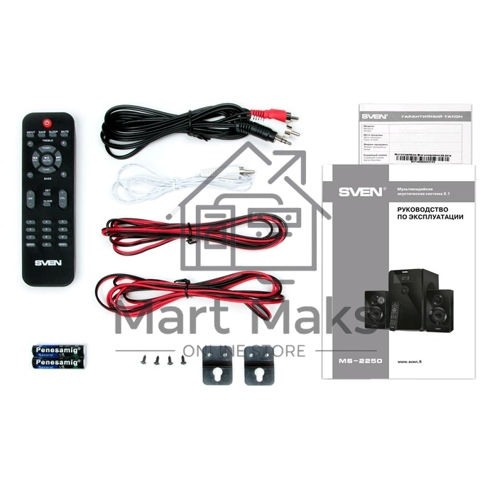 Акустическая система 2.1 SVEN MS-2250 / 80 Watt / ~230V 50Hz / Bluetooth / Black